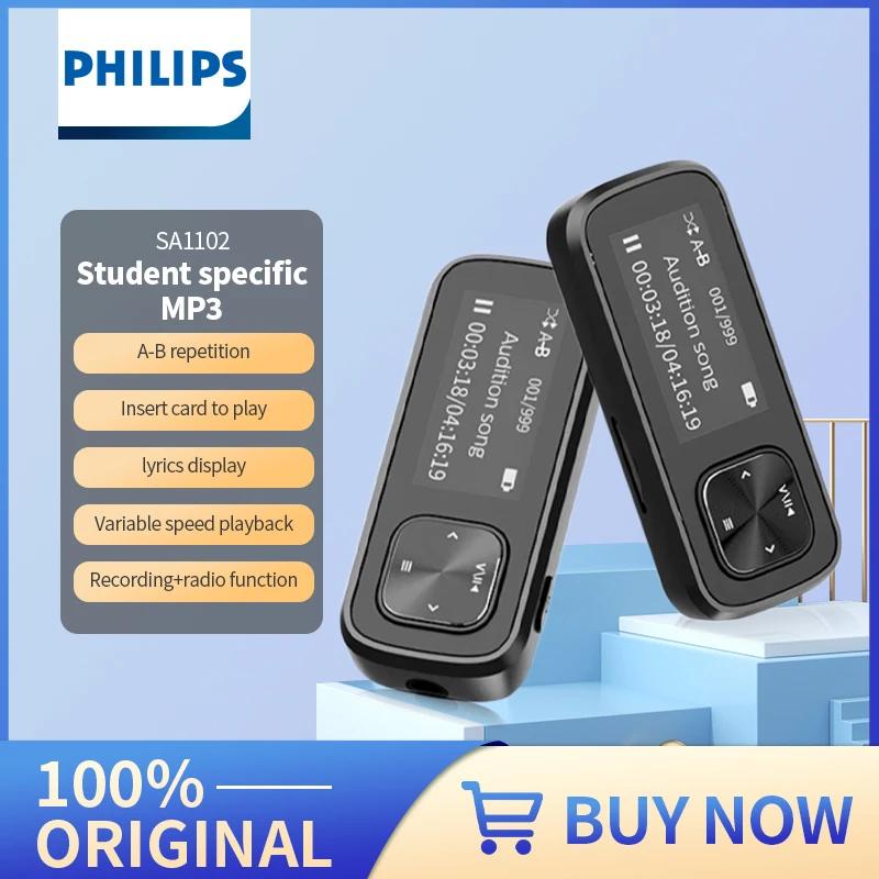 PHILIPS  ̴    MP3 ÷̾, FM  , 128GB ũ SD TF ī 